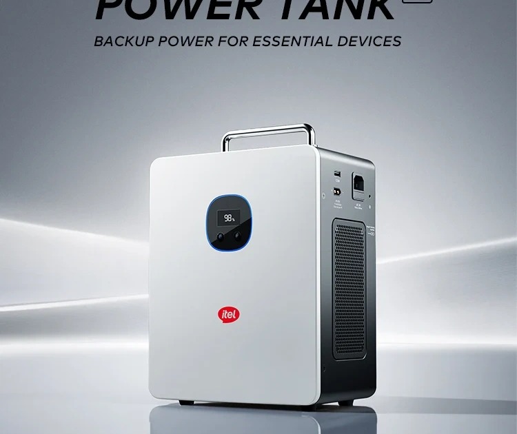 Side connections and carry handle on the original Itel Power Tank